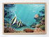 raw oak wood framed angel fish original painting wall art print